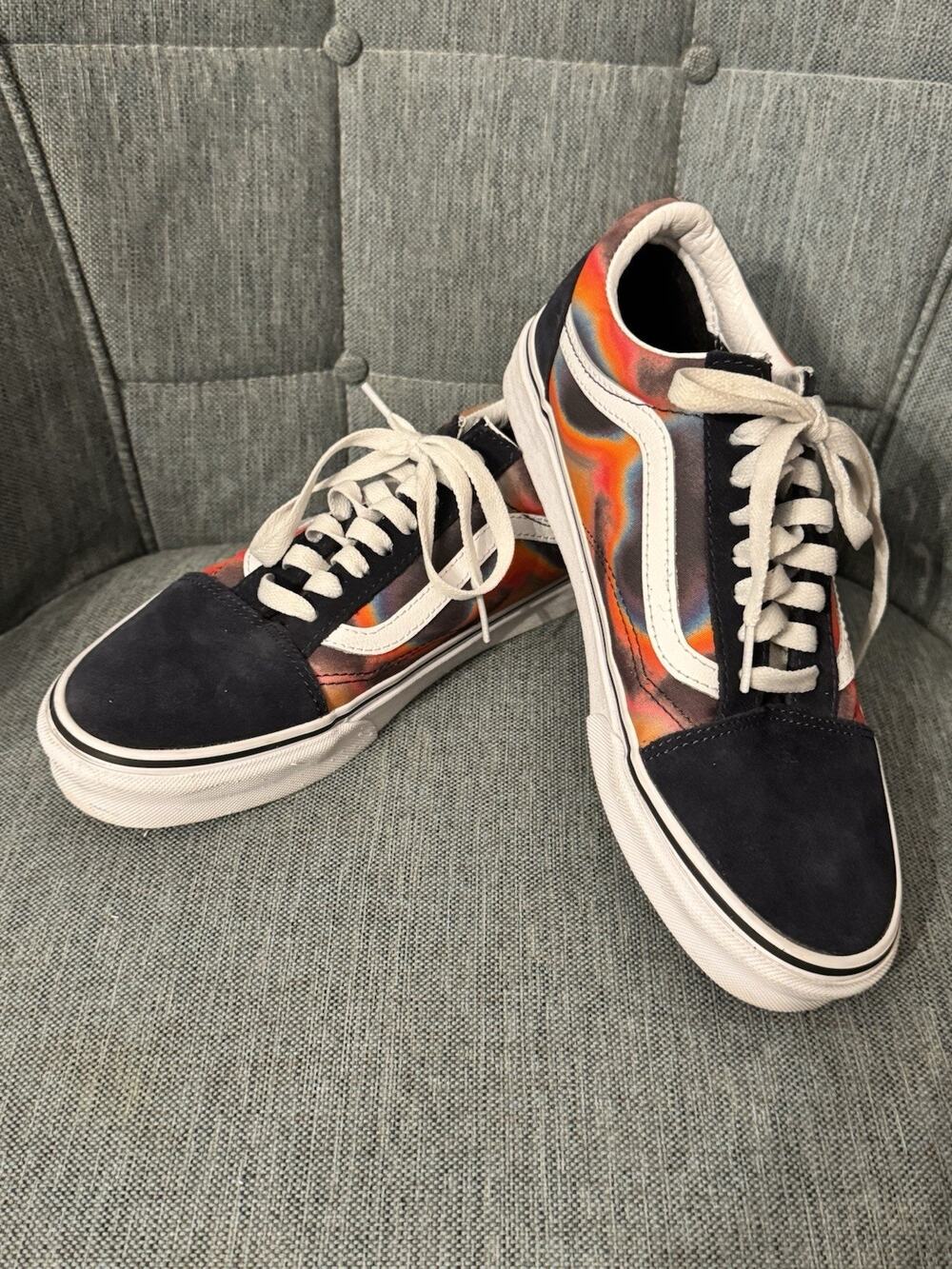 Vans Old Skool Dark Aura Skater Sneaker Suede & Fabric SZ M7 WM 8.5 Multicolor